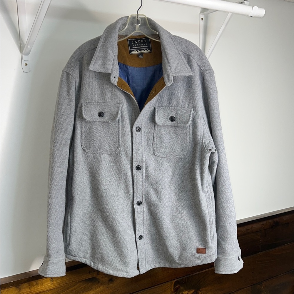 Jachs Gray Wool Blend Button Down Men's‎ Shacket- L